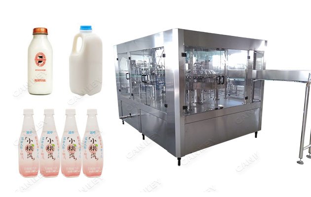 液体牛奶和果汁自动灌装旋盖机价格
